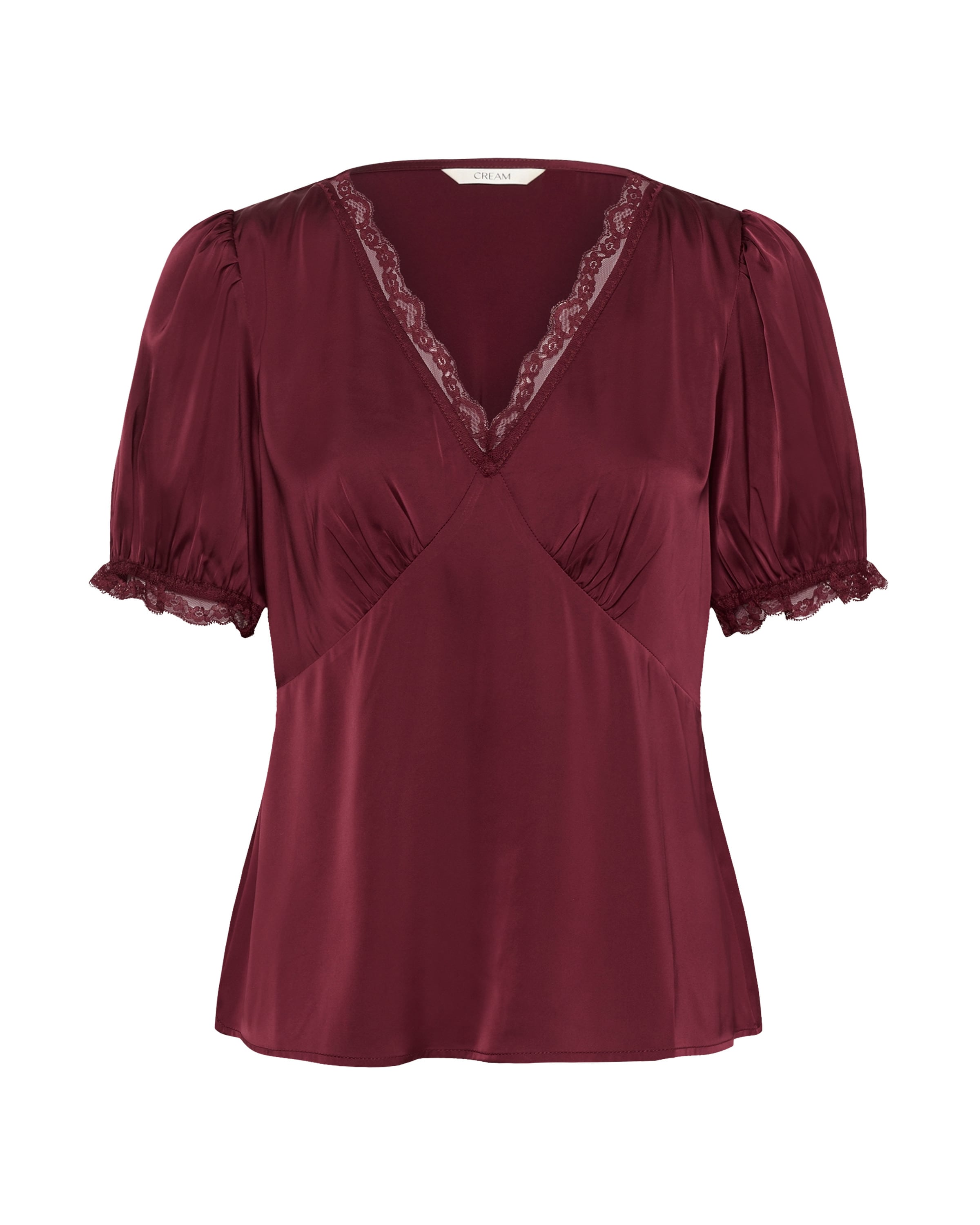 Cream - Camisa 'Almina' em vermelho: frente