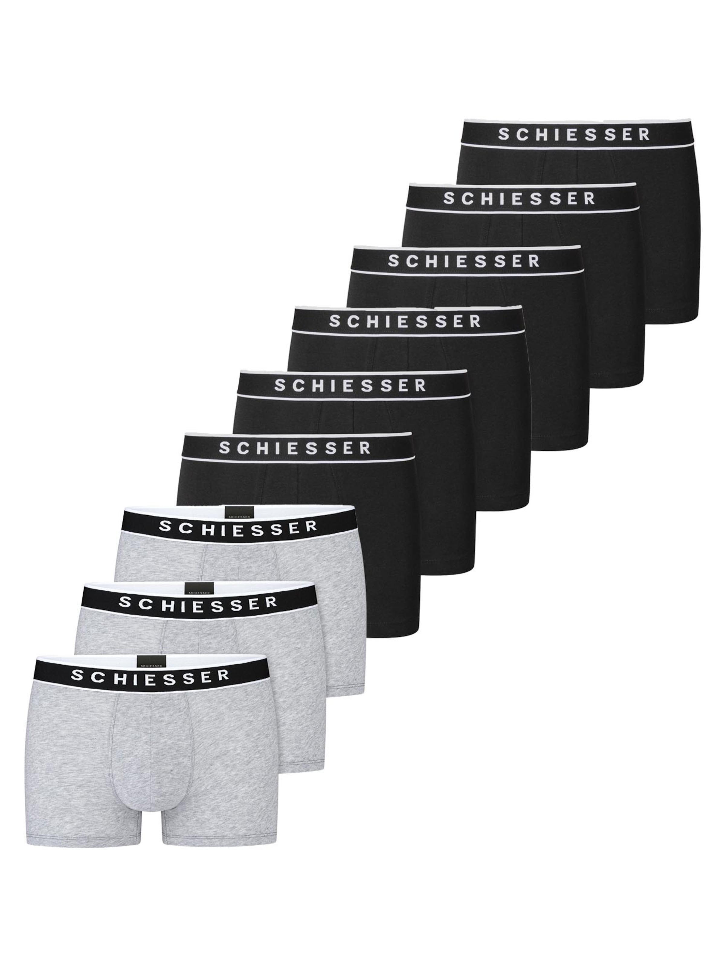 SCHIESSER Boxer shorts '95/5 Organic Cotton' in mottled grey, Item view