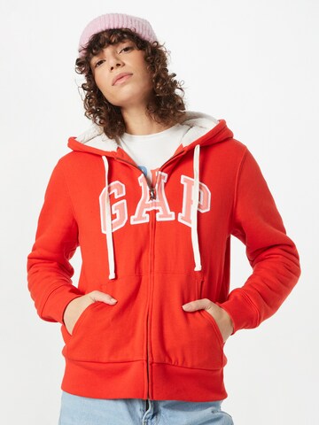 GAP - Sudadera con cremallera en rojo: frente