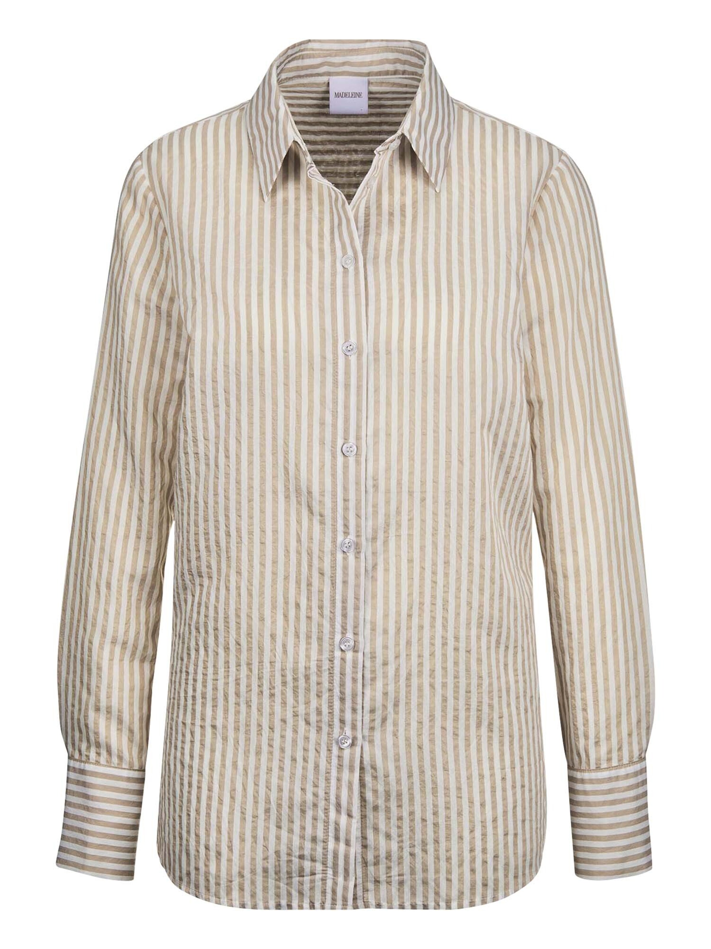 MADELEINE Bluse in Braun: Vorderseite