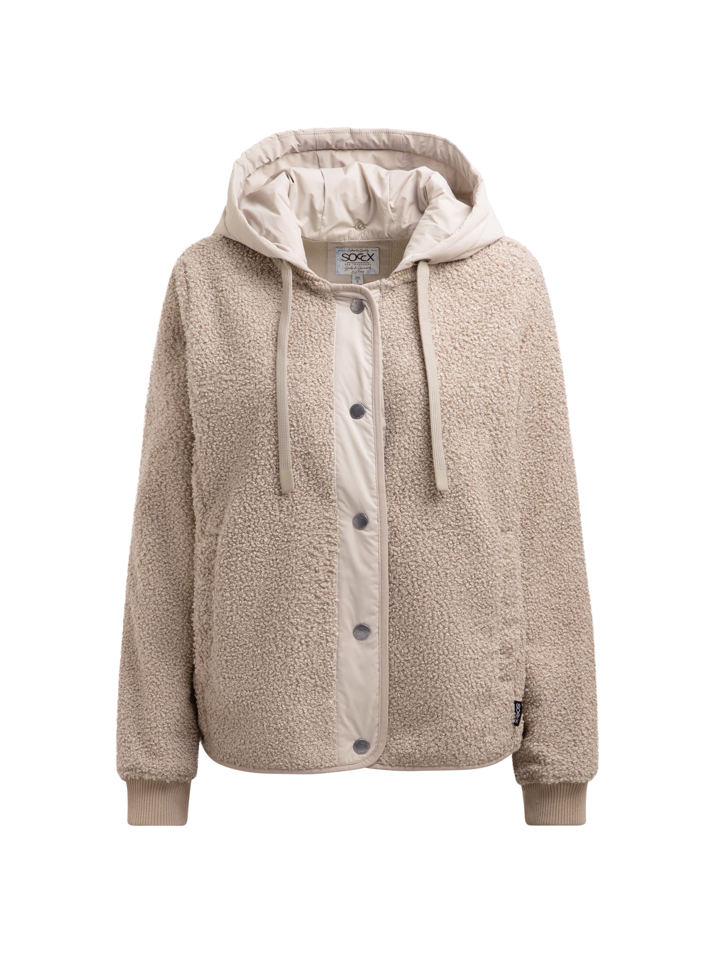 Soccx Between-Season Jacket in Brown: front