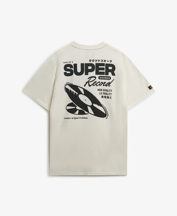 T-Shirt 'Record' Superdry & Co en beige