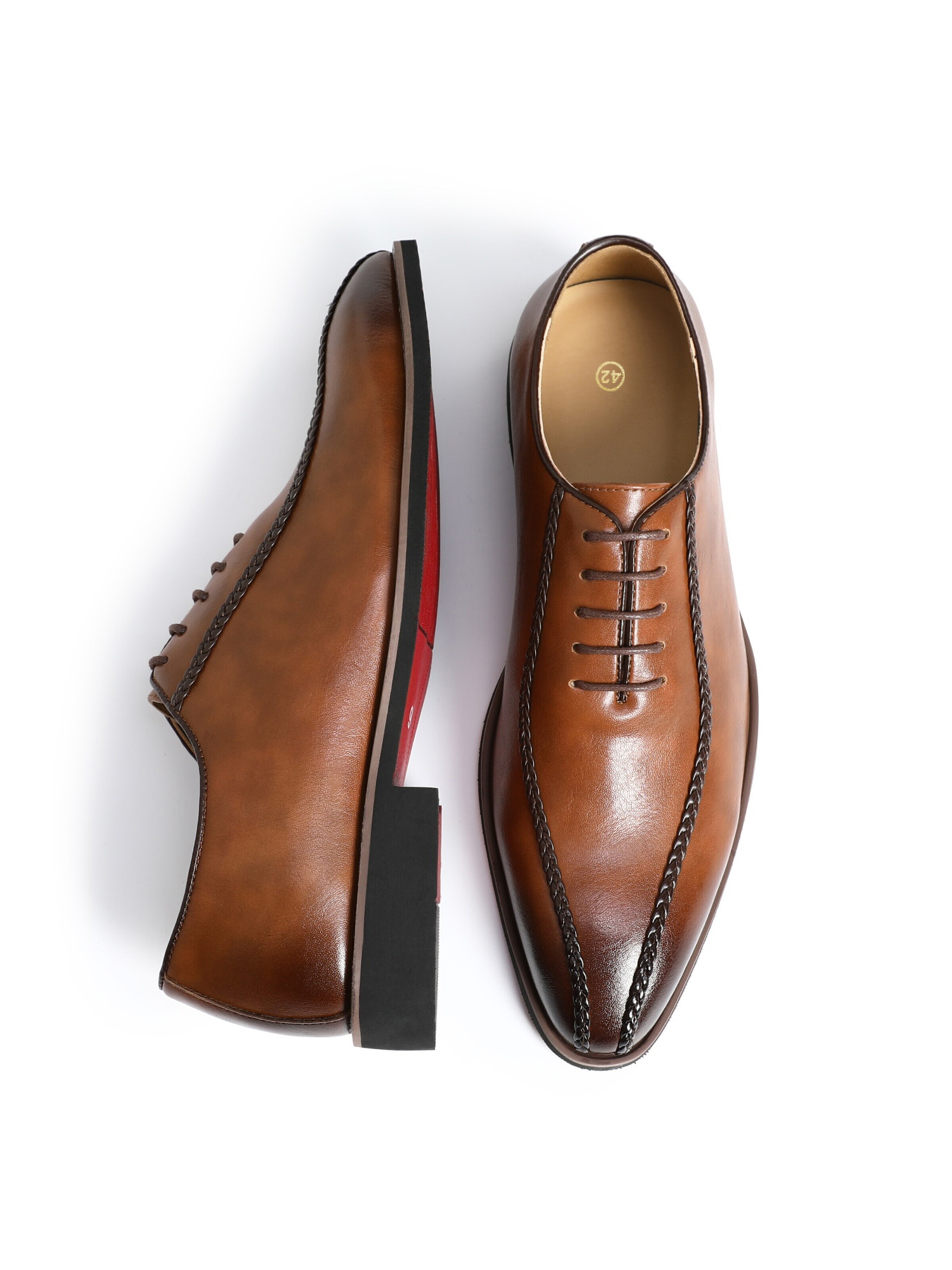 ALLTHEMEN Lace-Up Shoes 'Morgenlicht' in Brown