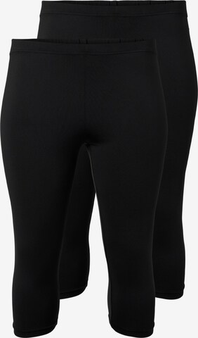 Skinny Leggings de la Zizzi pe negru: față