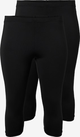 Zizzi Skinny Leggings - fekete: elől