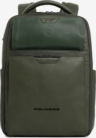 Piquadro Backpack in Green: front