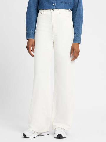 Samsøe Samsøe Wide leg Jeans 'Sarebecca' in Wit: voorkant