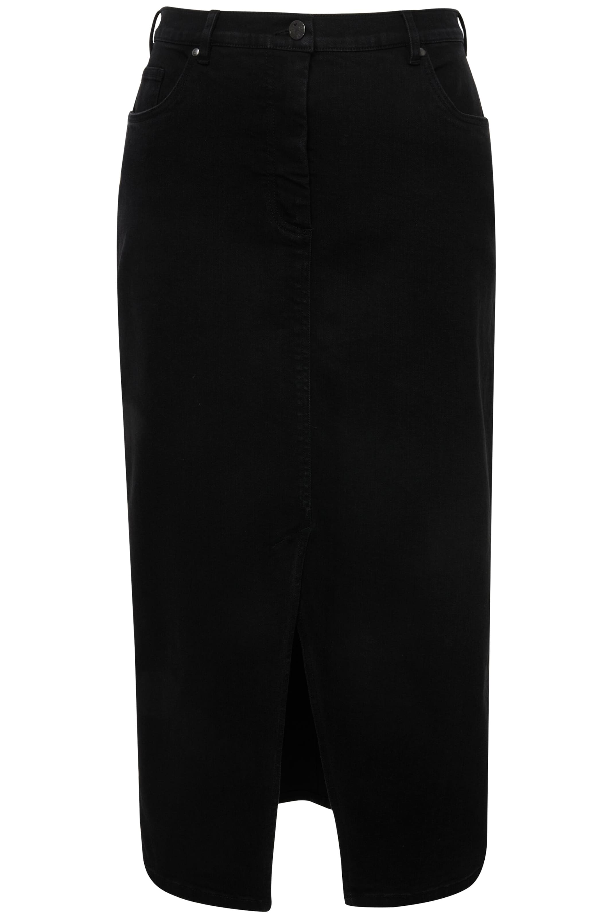 Ulla Popken Rok in Zwart: voorkant