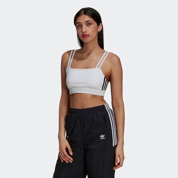 ADIDAS ORIGINALS Bustier BH in Wit: voorkant