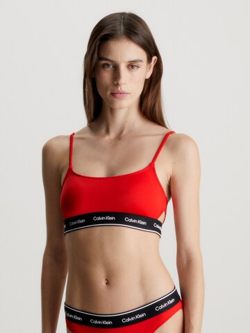 Calvin Klein Swimwear Bandeau Bikinitop in Rot: predná strana