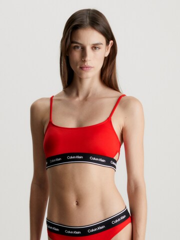 Calvin Klein Swimwear Bustier Bikinitop in Rot: Vorderseite