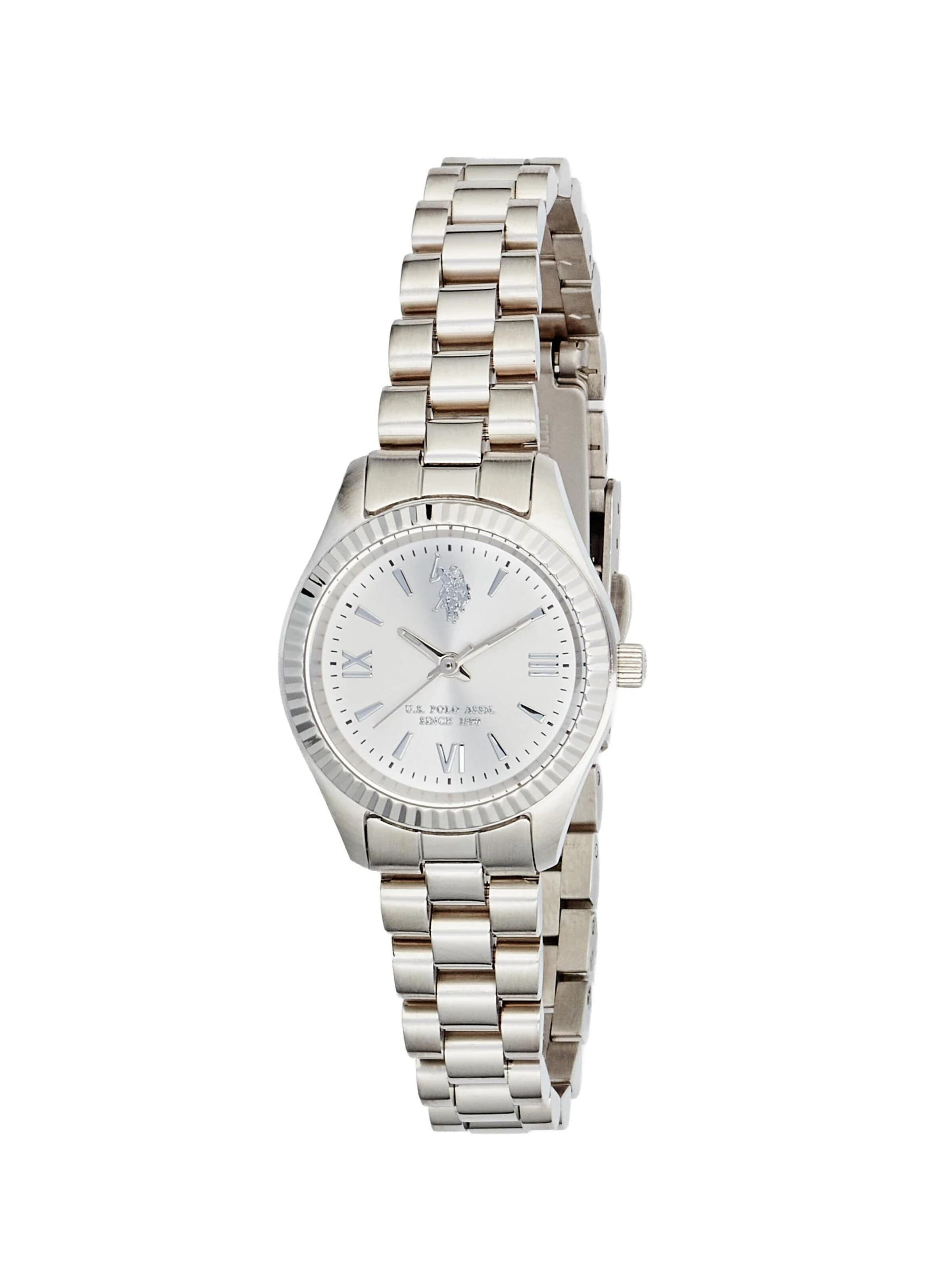 U.S. POLO ASSN. Analog Watch 'Charlotte' in Silver: front