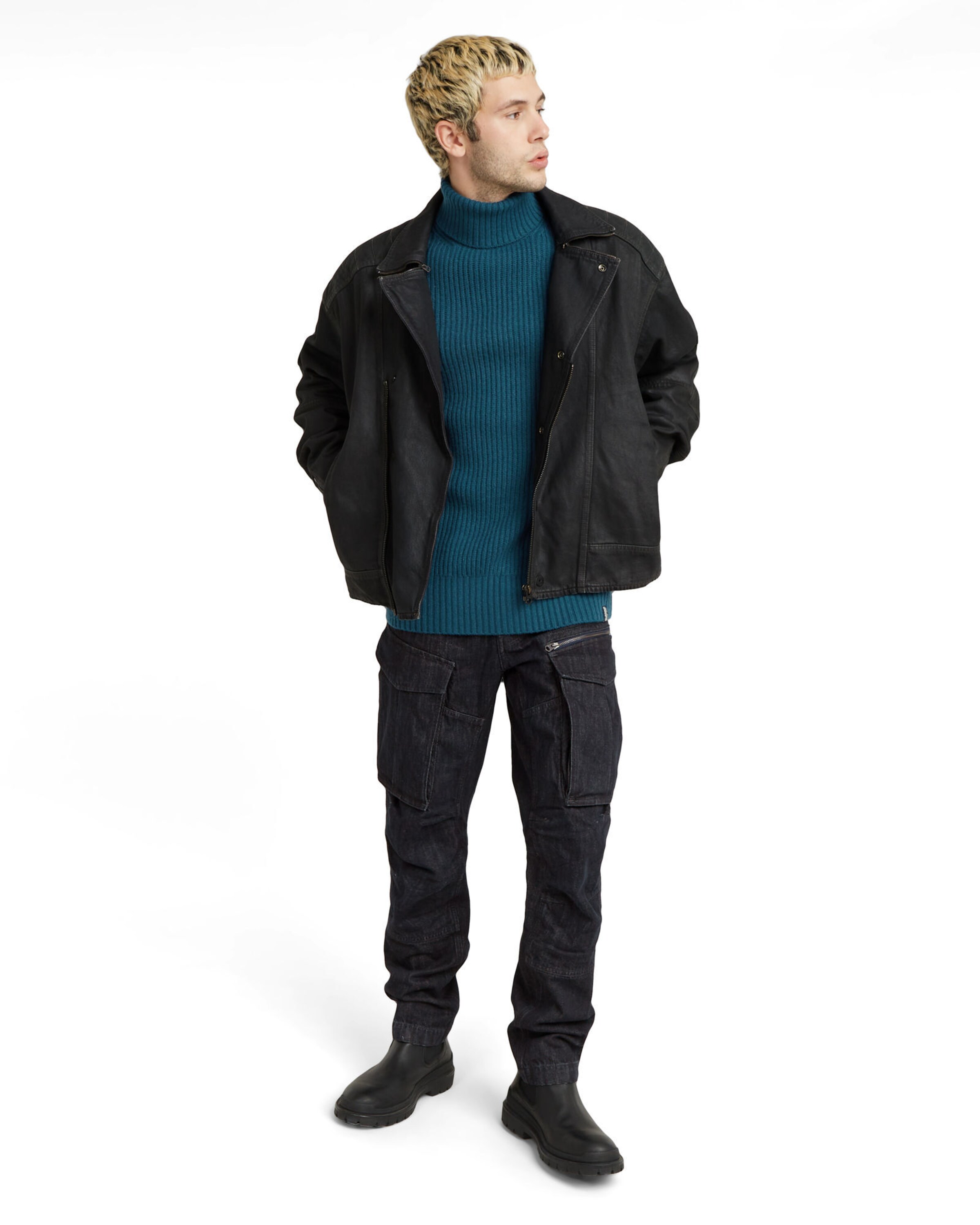 G-STAR Tapered Jeans '3D' in Schwarz