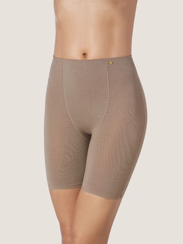 zd ZERO DEFECTS Boyshorts 'Galatea soy fiber short-leg panties' in Brown: front