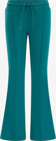 WE Fashion Flared Leggings in Green: front