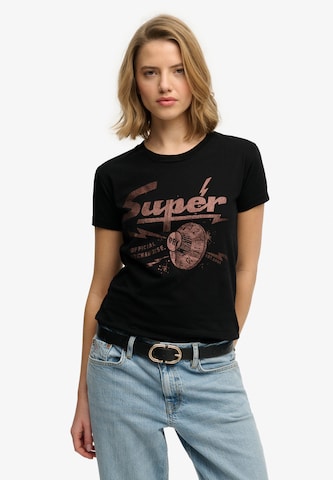T-shirt Superdry en noir : devant