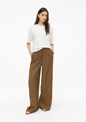 Wide Leg Pantalon s.Oliver en marron : devant
