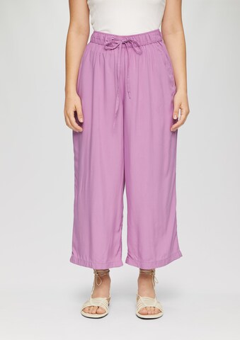 QS Wide leg Trousers in Purple: front