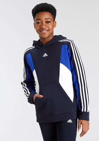 ADIDAS SPORTSWEAR Sportief sweatshirt 'Colorblock 3-Stripes' in Zwart: voorkant