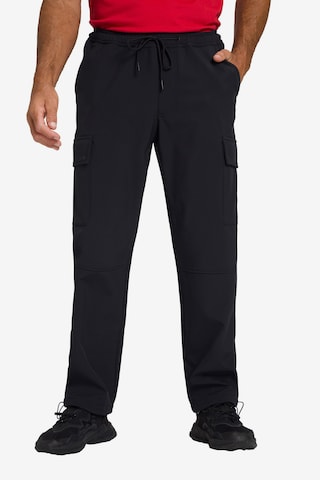 JAY-PI Regular Athletic Pants in Black: front