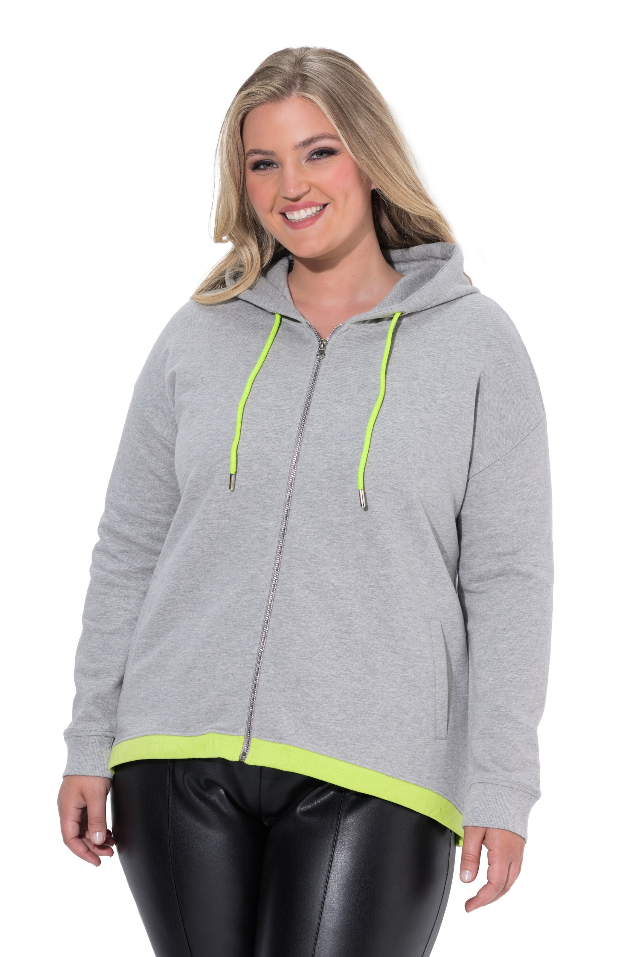 MIAMODA Sweatjacke in Grau: Vorderseite