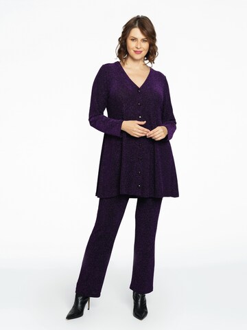 YOEK Gebreid vest in Lila