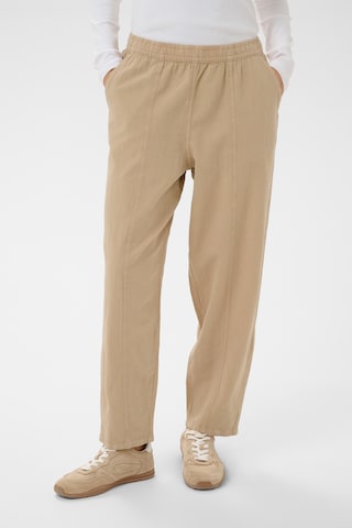 Regular Pantalon 'KAnaya' Kaffe en beige : devant