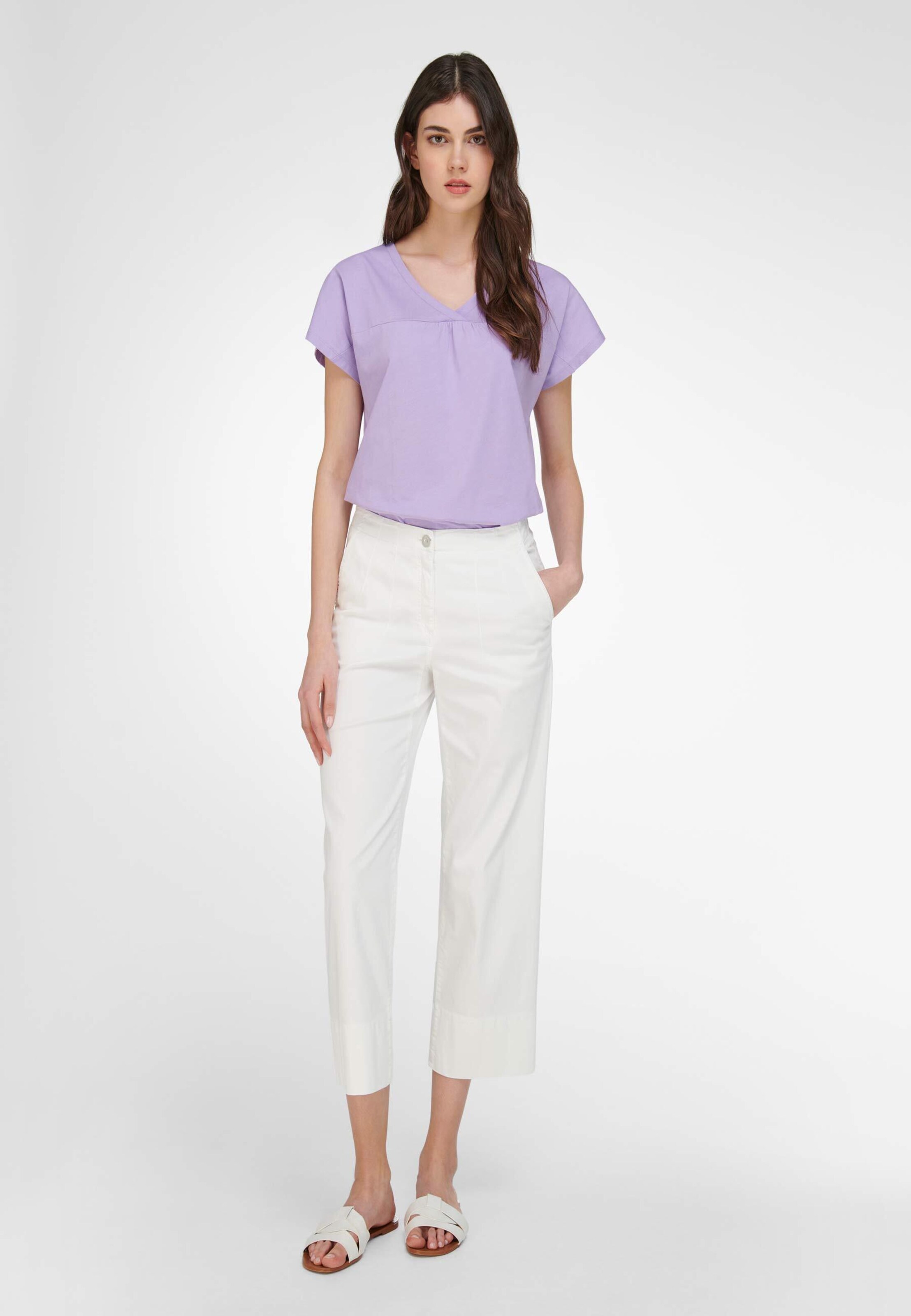 Frauen Shirts & Tops Green Cotton Shirt in Flieder - MD68301 Frauen Shirts & Tops Green Cotton Shirt in Flieder - MD68301