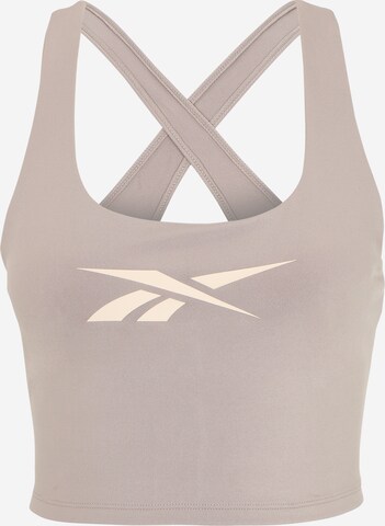 Bustier Soutien-gorge de sport Reebok en marron : devant