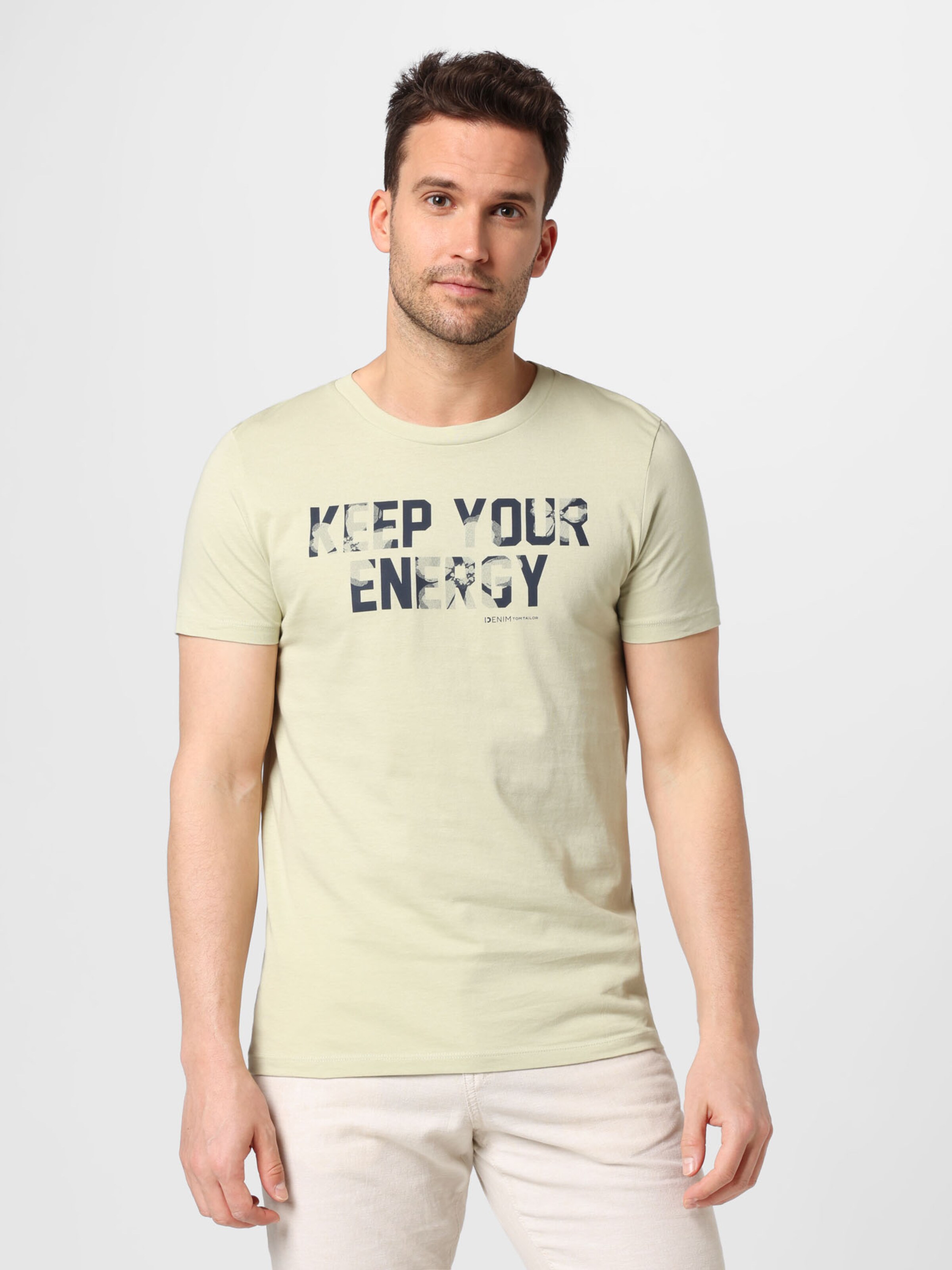 Männer Shirts TOM TAILOR DENIM T-Shirt in Creme - TR66439 Männer Shirts TOM TAILOR DENIM T-Shirt in Creme - TR66439