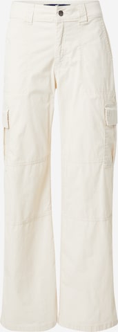 Regular Pantalon cargo HOLLISTER en blanc : devant