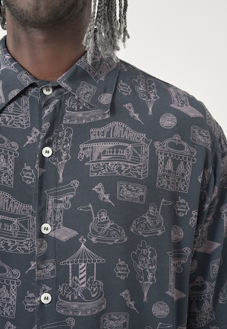 Cleptomanicx Regular fit Button Up Shirt 'S/S DOM' in Black