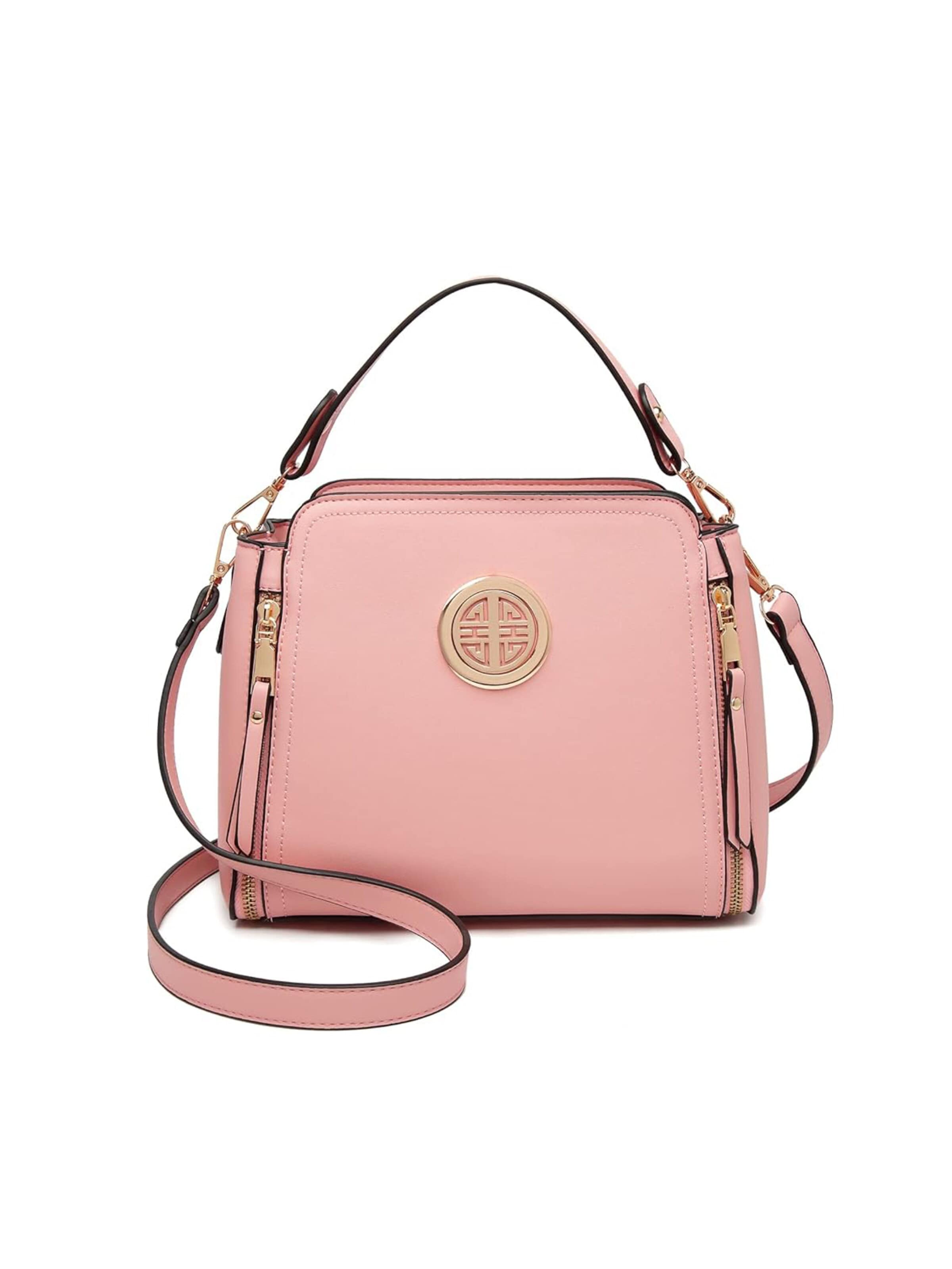 Miss Lulu Shoulder Bag in Pink: front