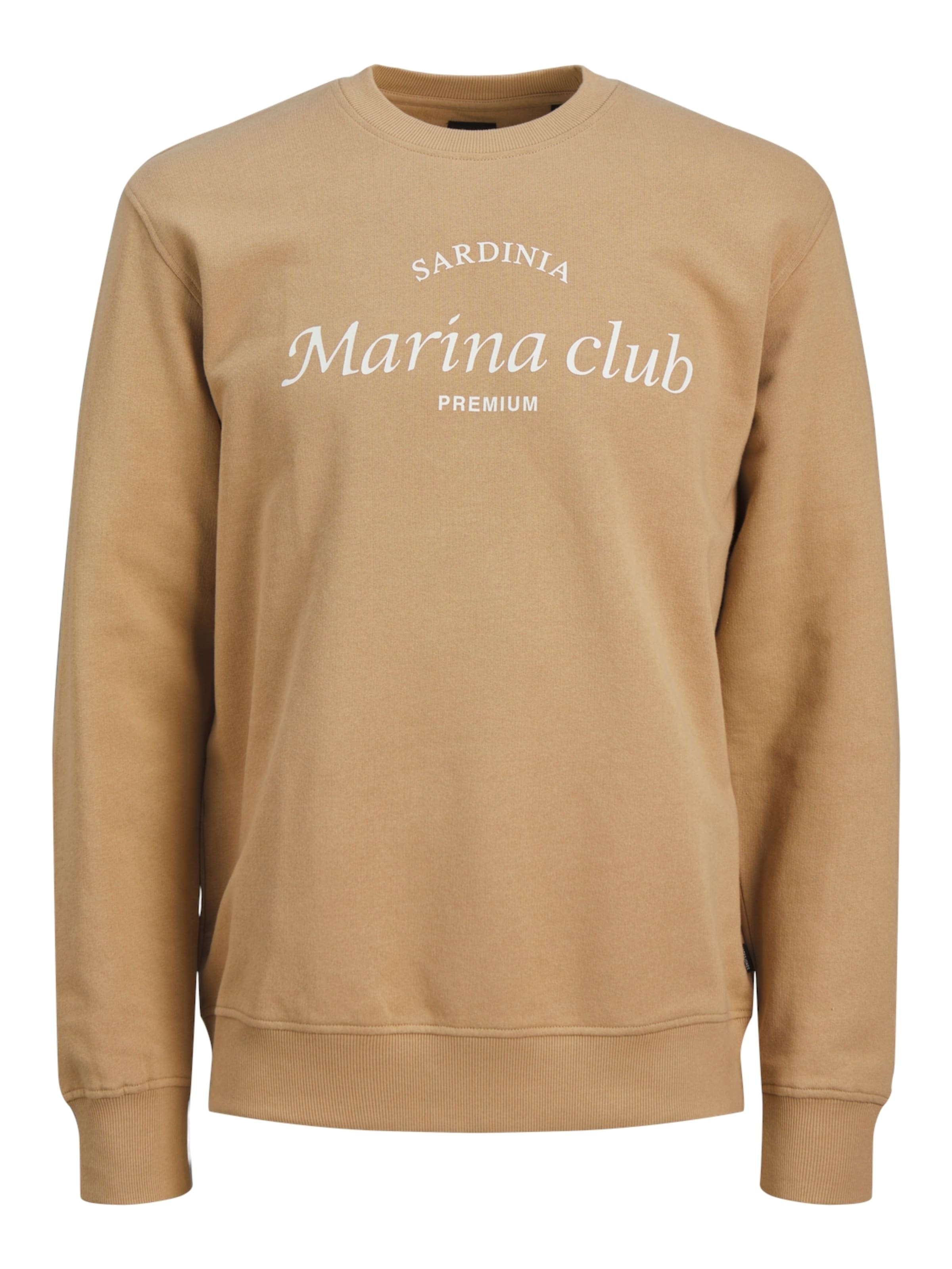 JACK & JONES Sweatshirt 'Ocean Club' in Beige: front