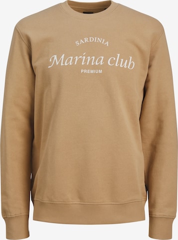 JACK & JONES Sweatshirt 'Ocean Club' in Beige: front