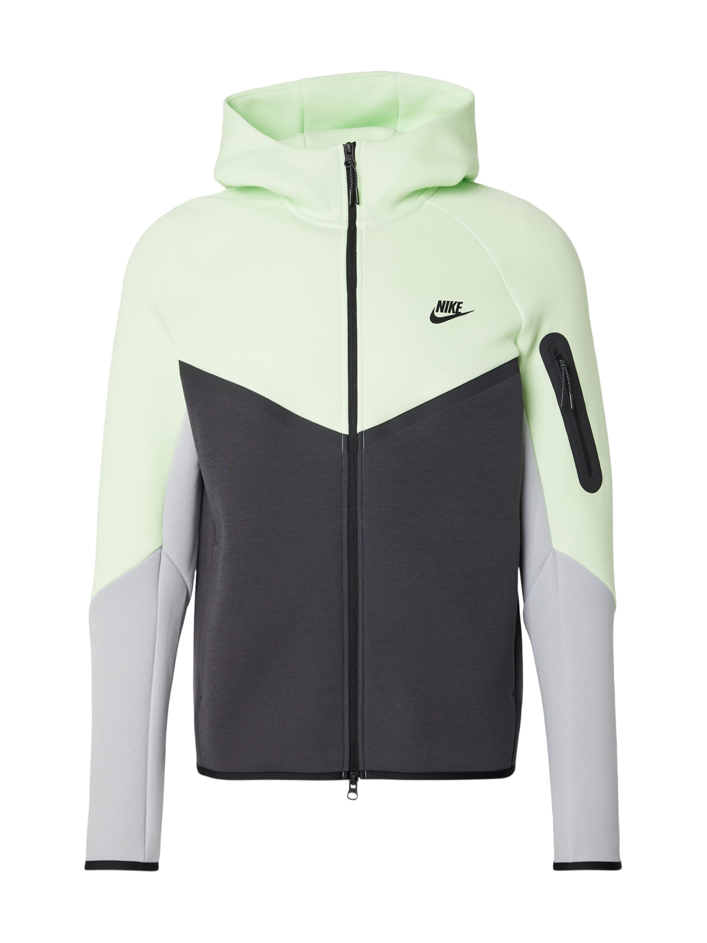 Nike Sportswear Mikina 'Tech Fleece' - limone / šedá / tmavě šedá, Produkt