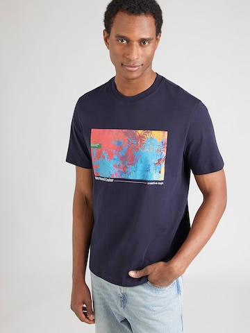 UNITED COLORS OF BENETTON Тениска в синьо: отпред