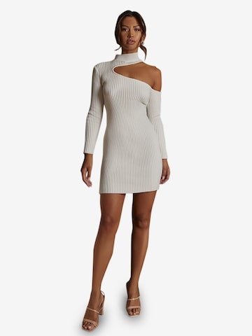 Chi Chi London Knitted dress in White