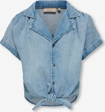 ONLY GIRLS Regular fit Overhemd 'KOGPaula' in Blauw: voorkant