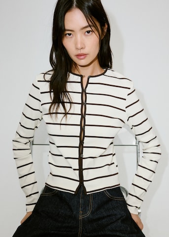 MANGO Strickjacke 'PORT' in Beige: Vorderseite