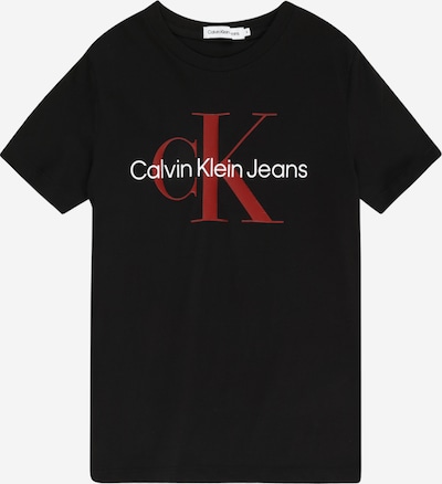 Calvin Klein Jeans Majica | rdeča / črna / bela barva, Prikaz izdelka