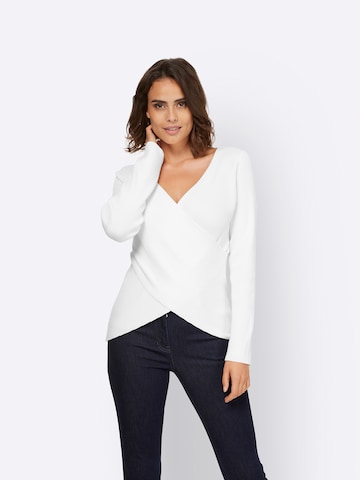 Pull-over heine en blanc : devant