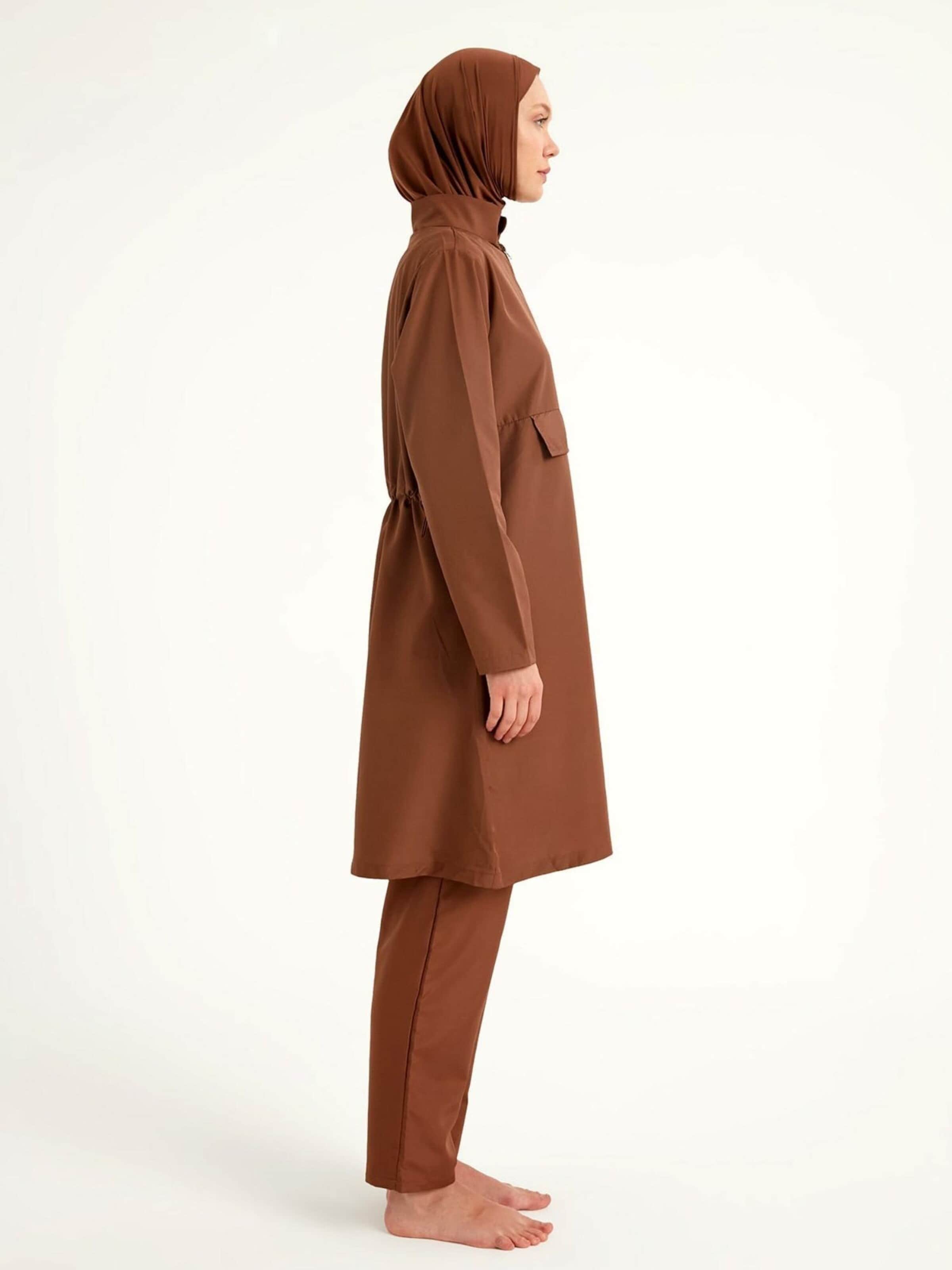Andalus by Marina High neck Badpakjurk 'Andalus by Marina A2503-3' in Bruin