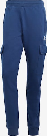 Effilé Pantalon cargo 'Trefoil Essentials' ADIDAS ORIGINALS en bleu : devant