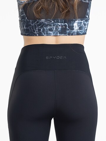 Skinny Pantaloni sportivi di Spyder in nero