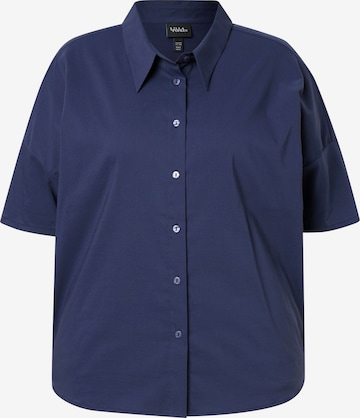 Ulla Popken Bluse in Blau: Vorderseite