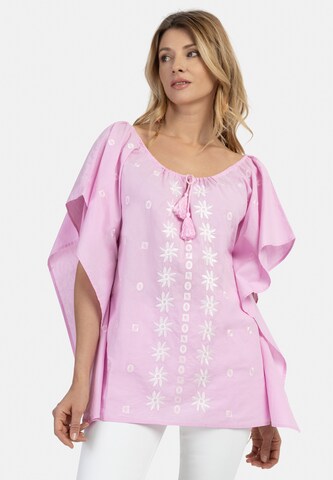 usha FESTIVAL Cape in Pink: front