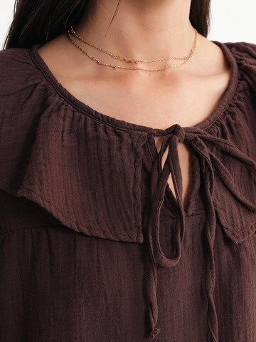 Camicia da donna di MixRay in marrone