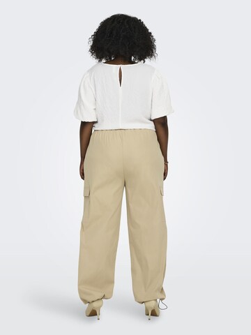 ONLY Carmakoma Tapered Cargohose in Beige