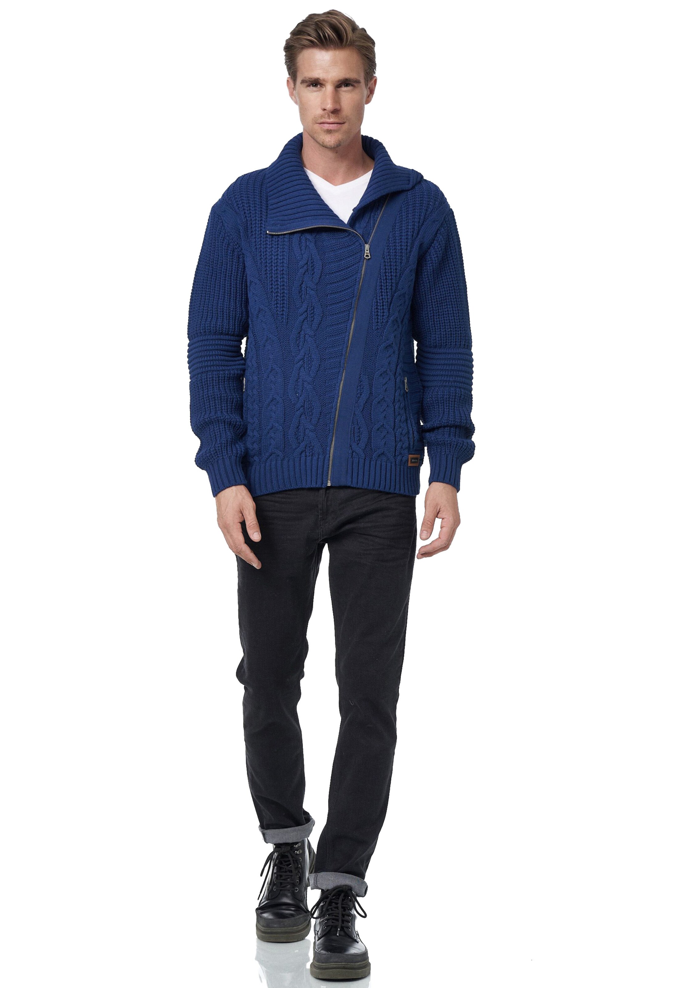 Rusty Neal Knit cardigan in Blue